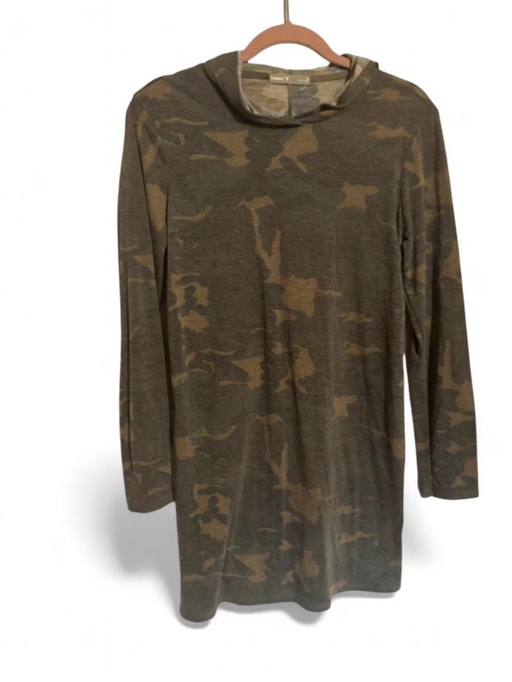 Tresics Camouflage Hooded Mini Dress S Grunge Gorpcore